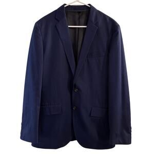 J.Crew Blazer Mens 40 R Blue Larusmiani Ludlow Jacket Unstructured Two Button